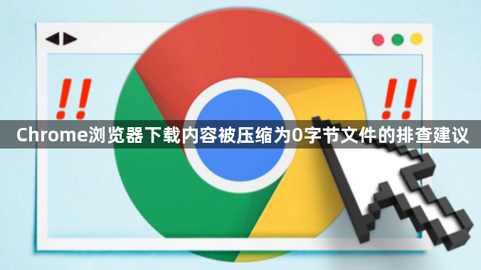 Chrome浏览器下载内容被压缩为0字节文件的排查建议1