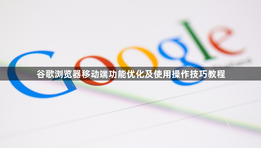 谷歌浏览器移动端功能优化及使用操作技巧教程1
