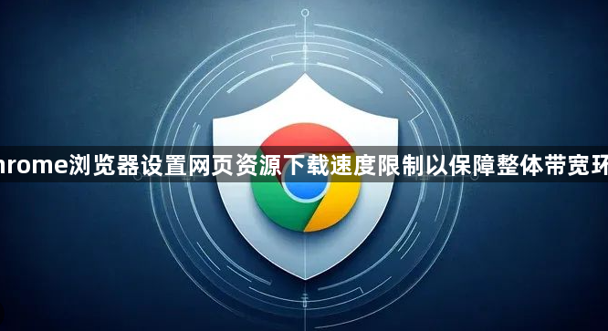 Chrome浏览器设置网页资源下载速度限制以保障整体带宽环境1