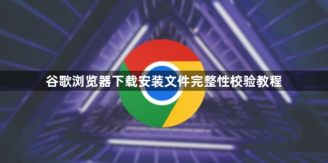 谷歌浏览器下载安装文件完整性校验教程1