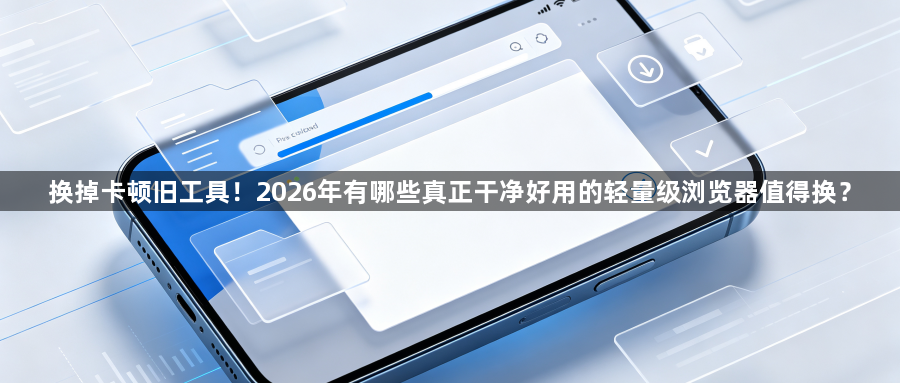 换掉卡顿旧工具！2026年有哪些真正干净好用的轻量级浏览器值得换？1
