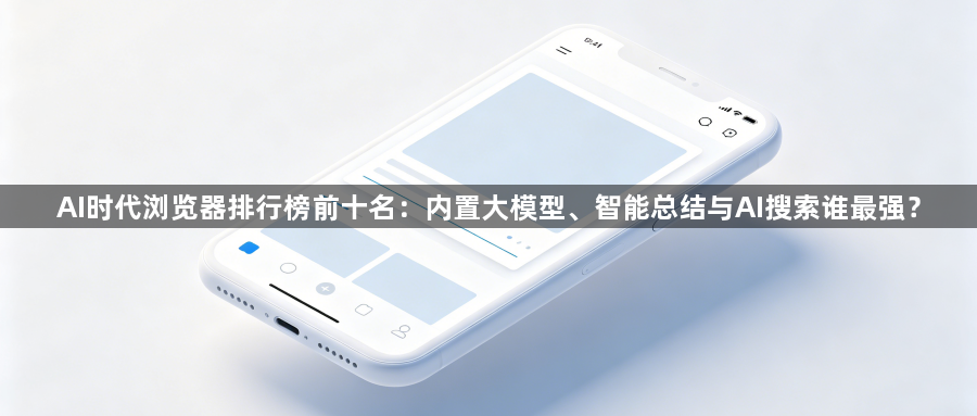 AI时代浏览器排行榜前十名：内置大模型、智能总结与AI搜索谁最强？1