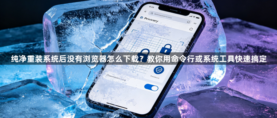 纯净重装系统后没有浏览器怎么下载？教你用命令行或系统工具快速搞定1