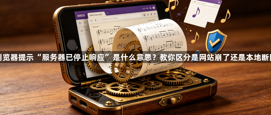 浏览器提示“服务器已停止响应”是什么意思？教你区分是网站崩了还是本地断网1