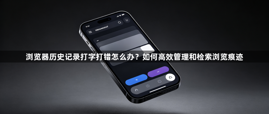 浏览器历史记录打字打错怎么办?如何高效管理和检索浏览痕迹1