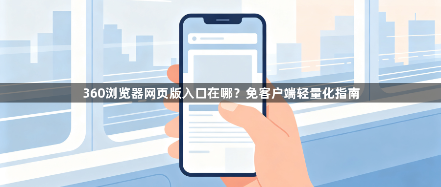 360浏览器网页版入口在哪？免客户端轻量化指南1