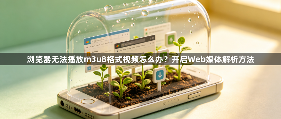 浏览器无法播放m3u8格式视频怎么办？开启Web媒体解析方法1