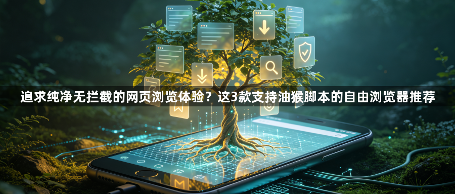 追求纯净无拦截的网页浏览体验?这3款支持油猴脚本的自由浏览器推荐1