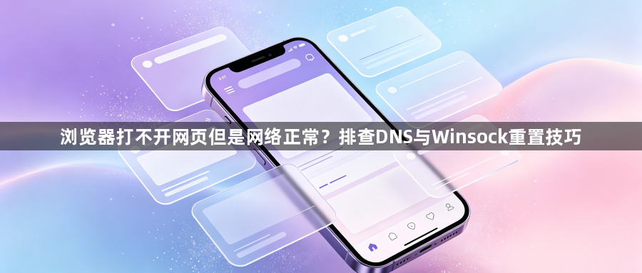 浏览器打不开网页但是网络正常?排查DNS与Winsock重置技巧1