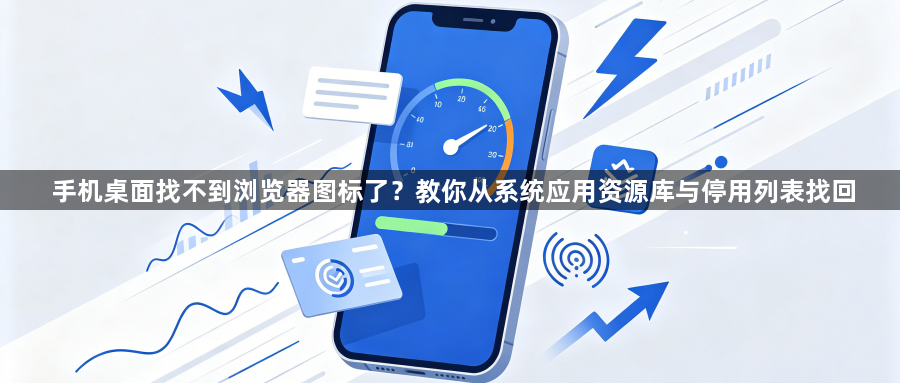 手机桌面找不到浏览器图标了?教你从系统应用资源库与停用列表找回1