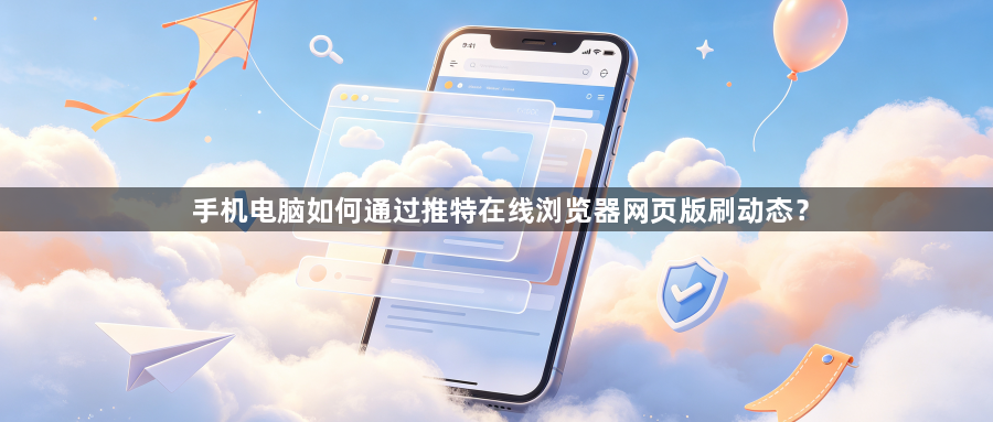 手机电脑如何通过推特在线浏览器网页版刷动态？1